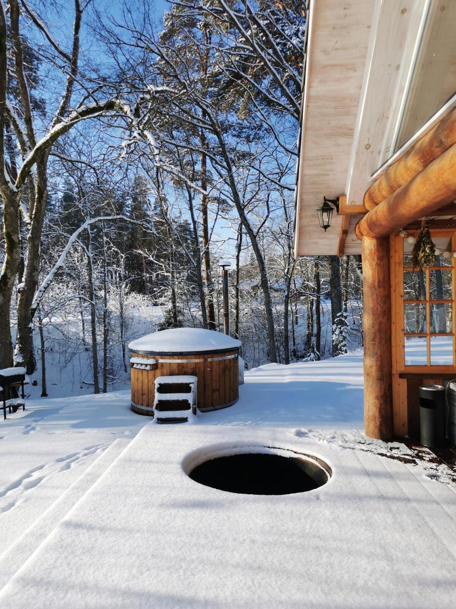 "Gaujmale" Sauna House In Nature Laukbeitini Exterior photo